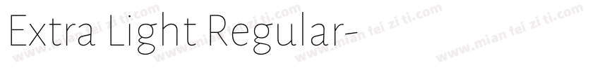 Extra Light Regular字体转换
